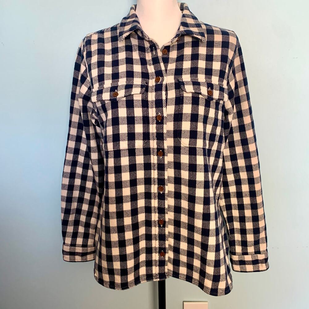 J. Crew Shirt-Jacket in Buffalo Check Flannel Size Medium - Picture 2 of 9